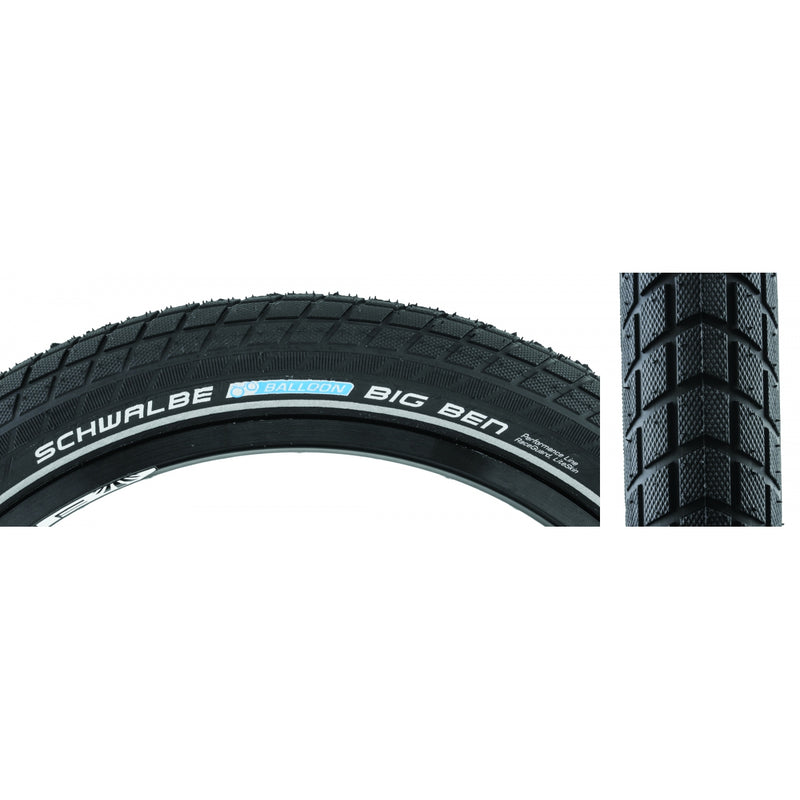 Load image into Gallery viewer, Pack of 2 Schwalbe Big Ben Perf Lite RG 26x2.15 Clincher Wire TPI 55 Bk/Bsk/Ref
