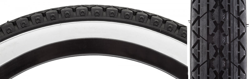 Load image into Gallery viewer, Pack of 2 Sunlite Cruiser CST241 26x2x13/4 S7 Clincher Wire TPI 40 Black/Wht
