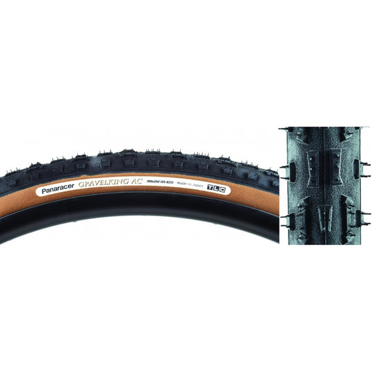 Panaracer GravelKing All Conditions Tire 700 x 35 Tubeless Folding Black/Brown