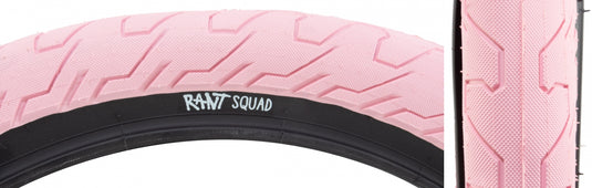 Pack of 2 Rant Squad 20x2.3 Wire TPI 60 Pk/Blk Tire Clincher Reflective No. ISO 4069