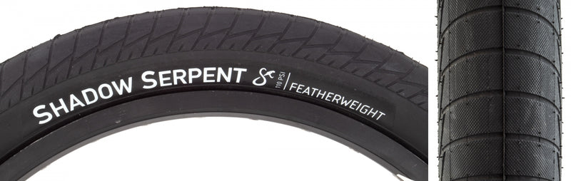 Load image into Gallery viewer, Pack of 2 The Shadow Conspiracy Serpent Tire 20 x 2.3 Black BMX Bike StreetDJ
