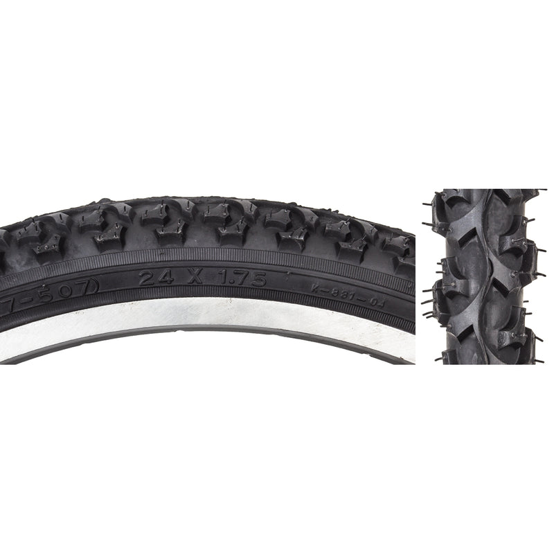 Load image into Gallery viewer, Pack of 2 Sunlite MTB Alpha Bite 24x1.75 Clincher Wire 65 Black/Black Reflective
