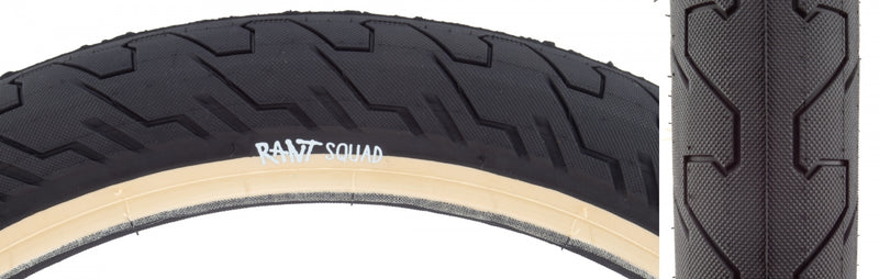 Load image into Gallery viewer, Pack of 2 Rant Squad 20 x 2.3 Clincher Wire TPI PSI 60 TSI 60 Black/Tan Reflective Tire
