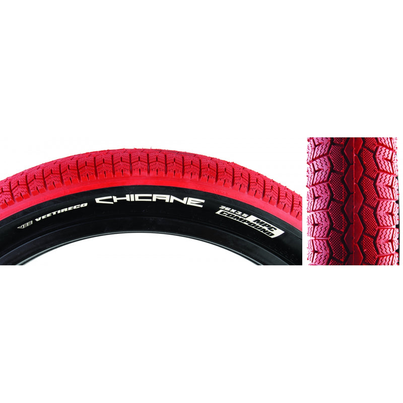 Load image into Gallery viewer, Pack of 2 SE Bikes Chicane 26x3.5 Clincher Wire TPI 20 Rd/Black Reflective BMX

