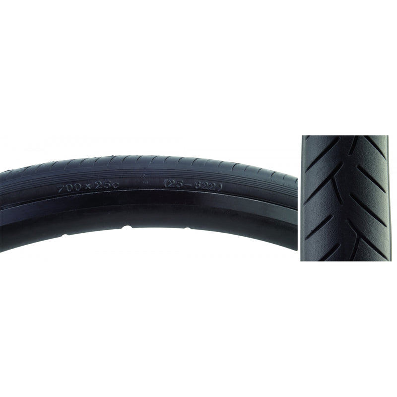 Load image into Gallery viewer, Pack of 2 Sunlite Smoothie 700x25 Fold TPI 100 Black/BlackReflective Road Tire
