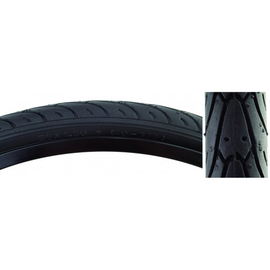 Pack of 2 Sunlite City Slick II 26x1.5 Clincher Fold TPI 85 Blk/Blk