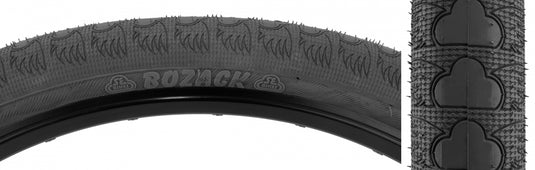 Pack of 2 SE Bikes Bozack 26 x 2.4 Clincher Wire TPI Black/Black Reflective