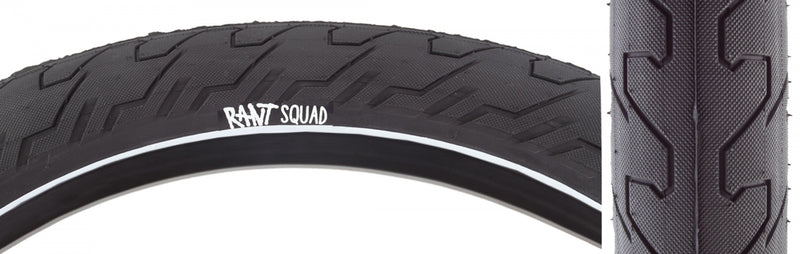 Load image into Gallery viewer, Pack of 2 Rant Squad 20 x 2.3 Clincher Wire TPI 60 PSI 60 Black/Wht Reflective Tire
