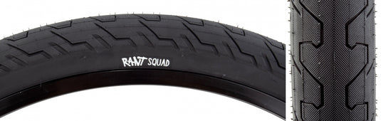 Pack of 2 Rant Squad 12 x 2.2 Clincher Wire PSI 60 TPI 60 Black/Black Reflective Tire