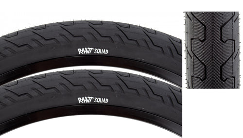 Pack of 2 Rant Squad 16 x 2.3 Clincher Wire PSI 60 TPI 60 Black/Black Reflective Tire