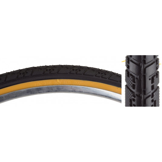 Pack of 2 Sunlite Hybrid Nimbus 26x13/8 Clincher Wire 55 Black/Gum Reflective