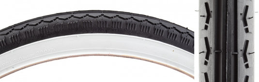 Pack of 2 Sunlite Street 26 x 2.125 Clincher Wire 40 Black/Wht Reflective