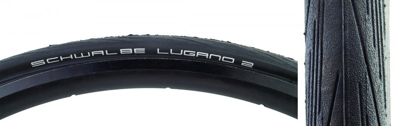 Load image into Gallery viewer, Pack of 2 Schwalbe Lugano II Tire 700 x 32 Clincher Wire Black KGuard
