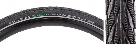 Pack of 2 Schwalbe Delta Cruiser+ Active Twin PG 26x2.0 Wire TPI 70 Bk/Bsk/Ref