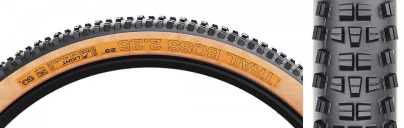 Load image into Gallery viewer, Pack of 2 WTB Trail Boss Tire TCS Tubeless Folding Blk/Tan Light/Fast Rolling
