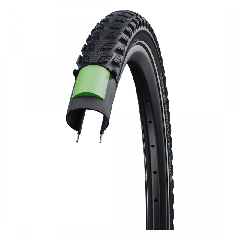 Load image into Gallery viewer, Pack of 2 Schwalbe Marathon 365 GreenGuard 700x38 Wire TPI 80 Bk/Blk
