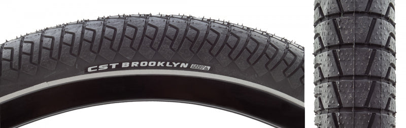 Load image into Gallery viewer, Pack of 2 Cst Premium Pro-Brooklyn 26x2.15 Wire TPI 65 Bk/Blk
