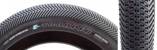 Pack of 2 Vee Tire & Rubber Trooper 20x4.0 Wire TPI 36 Bk/Blk