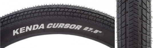 Kenda Cursor 27.5x3.0 Wire TPI MTB City Tire | Fast-Rolling BMX Inspired Design, Durable Rubber