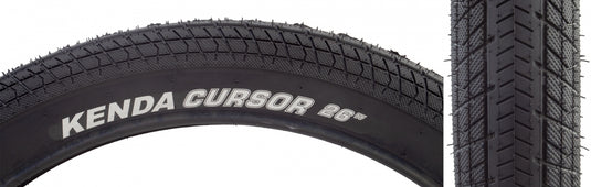Kenda Cursor 26x3.0 Wire TPI Bike Tire | City & Path Cycling, Fast-Rolling BMX Inspired Tread
