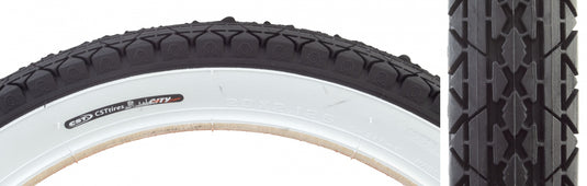 Sunlite Cruiser CST241 20x2.125 Wire TPI Urban Cruiser Bike Tires Stylish Black/White Sidewalls, Durable & Reliable (Pack of 2)
