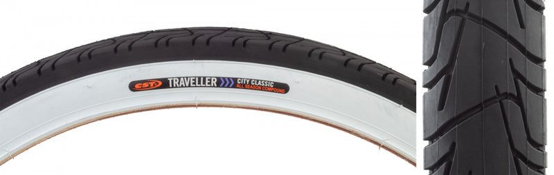 Load image into Gallery viewer, Sunlite City CST1218 26x2.125 Wire TPI City Commuter Bicycle Tires - Durable, Reflective Sidewall, Standard Style
