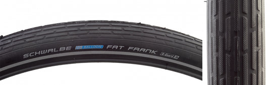 Schwalbe Fat Frank 700x50 Wire Bead Urban Cruiser Tire with KevlarGuard, Reflective Sidewall, Dual TPI, High-Volume Puncture Protection (Qty 4)