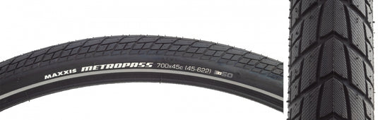 Maxxis Metropass 700x45 Bike Tire Bundle Durable Wire-Bead Commuter & Touring Tires