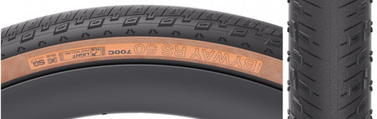 WTB Byway RS TCS Light SG2 700x50 Gravel Tire - Fast Rolling, Tubeless, Lightweight, Black/Tan (Bundle of 2)