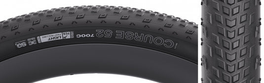 WTB Course TCS Light Fast Rolling 700x52mm Tubeless Gravel Bike Tires Durable, Aero-Optimized
