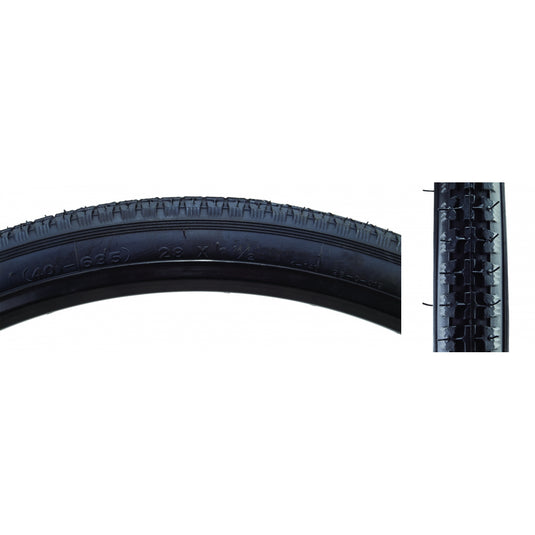 Pack of 2 Sunlite Street 28 x 11/2 Clincher Wire 50 Black/Black Reflective
