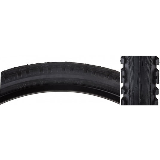 Pack of 2 Sunlite Kross Plus 26 x 1.95 Clincher Wire 65 Black/Black Reflective