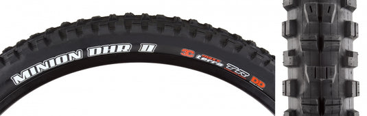 Pack of 2 Maxxis Minion DHR II TERRA/EXO/TR 26x2.3 Tubeless TPI 60 Bk/Blk