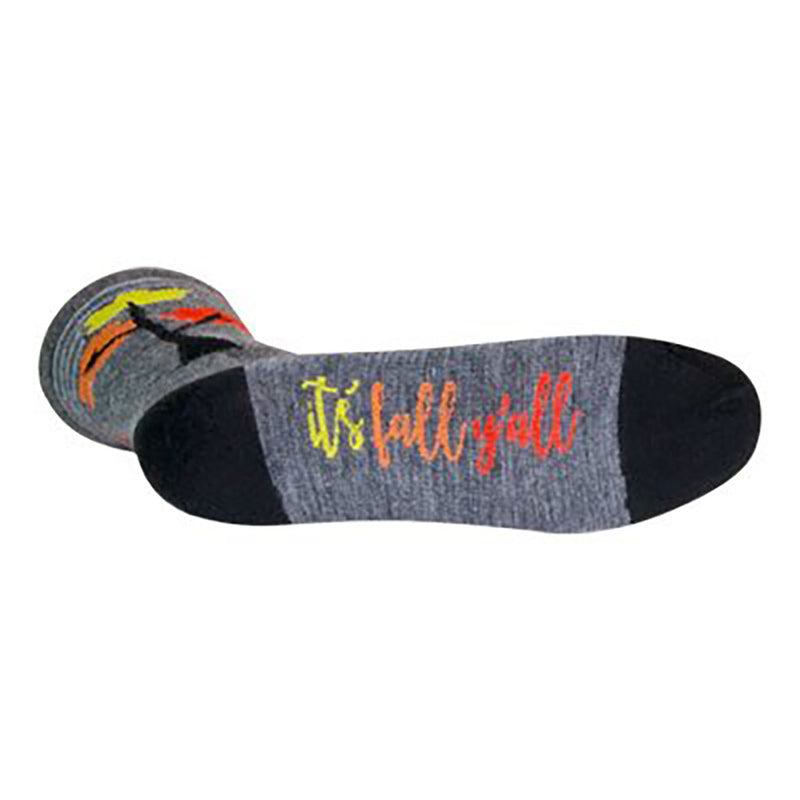 Load image into Gallery viewer, Sockguy Fall Y'all Wool Socks, 5-9, Gray
