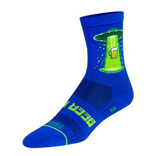 Sockguy SGX Beer Me Up Socks, 9-13, Blue