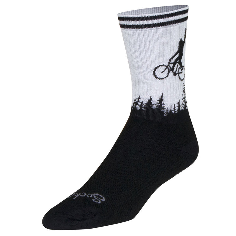 Load image into Gallery viewer, Sockguy Squatchit Socks, 9-13, Black/White
