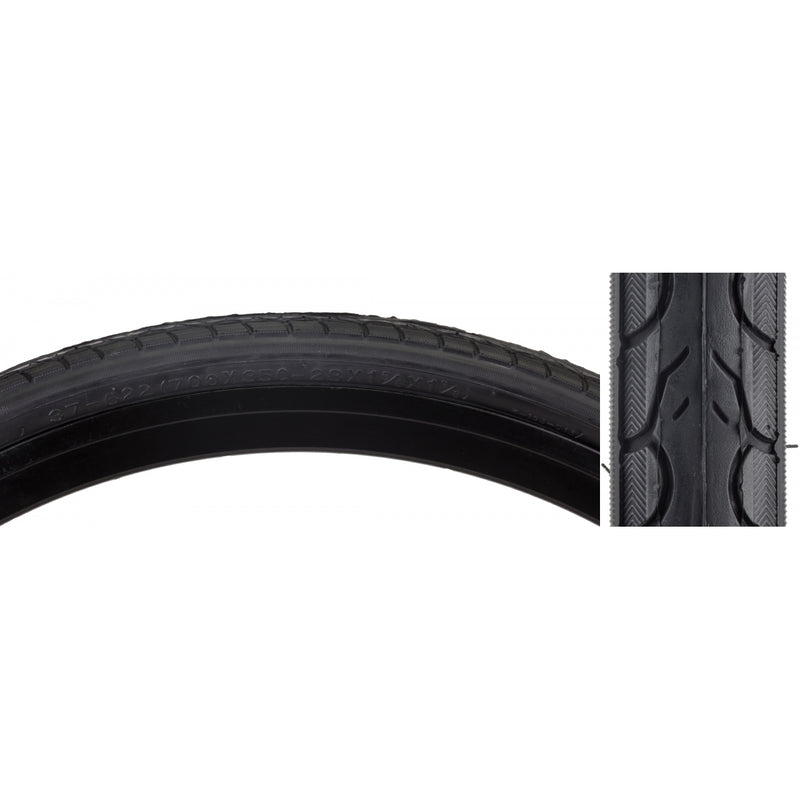 Load image into Gallery viewer, Pack of 2 Sunlite Kwest 700x35 Clincher Wire TPI 65 Black/Black Reflective
