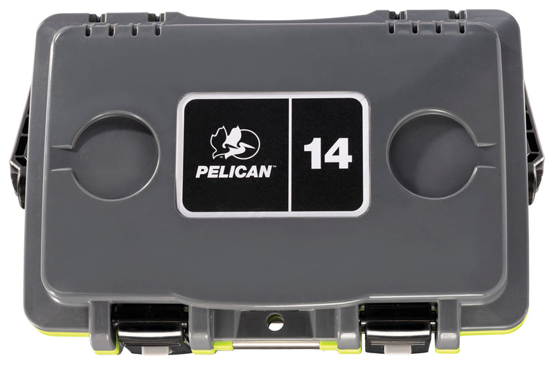 Load image into Gallery viewer, Stay Cool in Style with the Pelican 14qt Elite Cooler in Gray/Green

