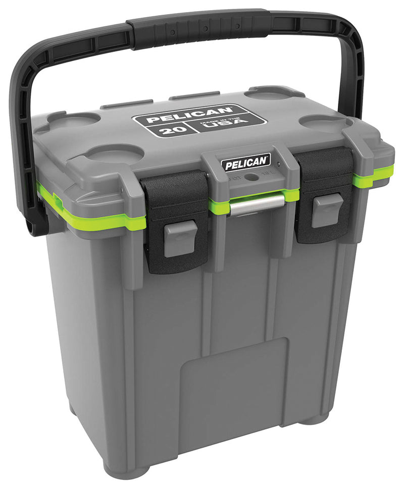 Load image into Gallery viewer, Stay Cool in Style with the Pelican 20qt Elite Cooler in Gray/Green
