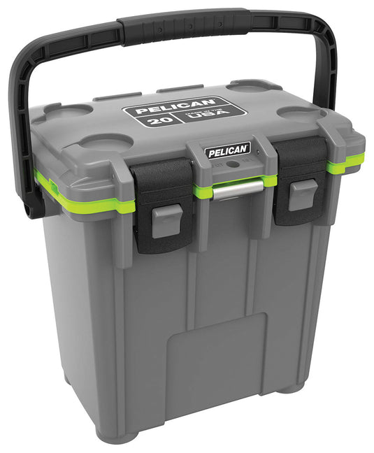 Stay Cool in Style with the Pelican 20qt Elite Cooler in Gray/Green