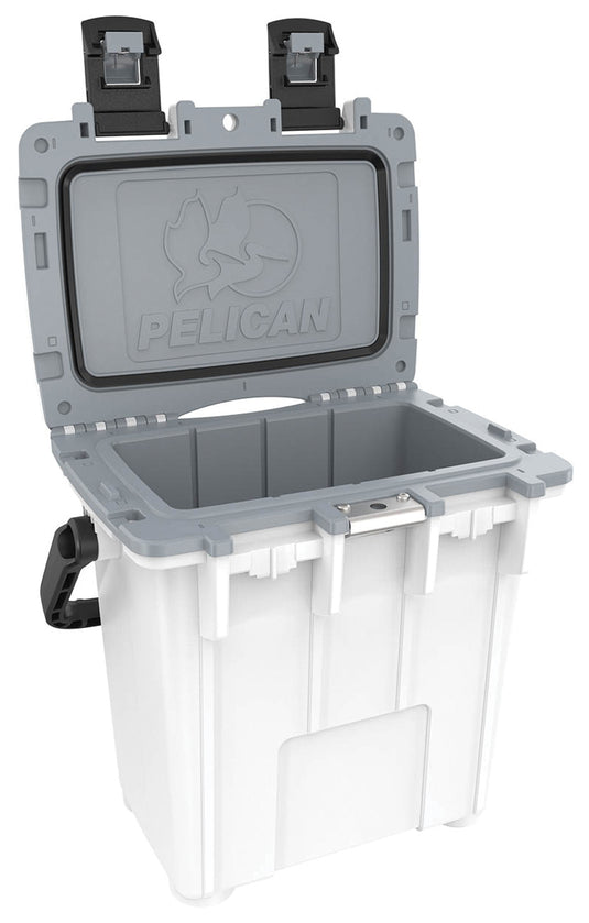 Premium Performance: Pelican 20qt Elite Cooler in White/Gray