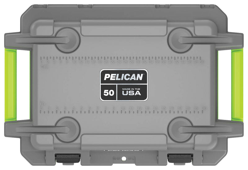 Load image into Gallery viewer, Pelican 50qt Elite Cooler Gray/green
