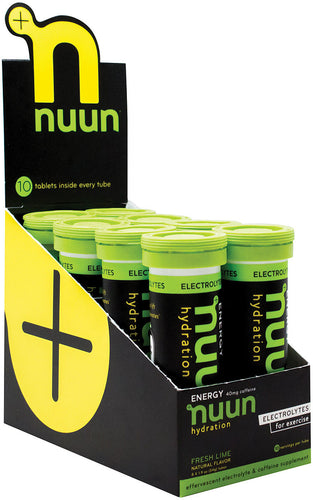 Nuun Energy Hydration Sport + Caffeine Fresh Lime Tabs - Boost Your Workout!