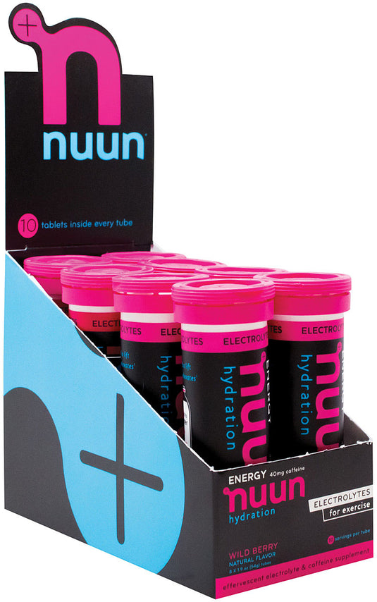 Nuun Energy Hydration Wild Berry Tabs - Boost Your Workout with Added Caffeine!