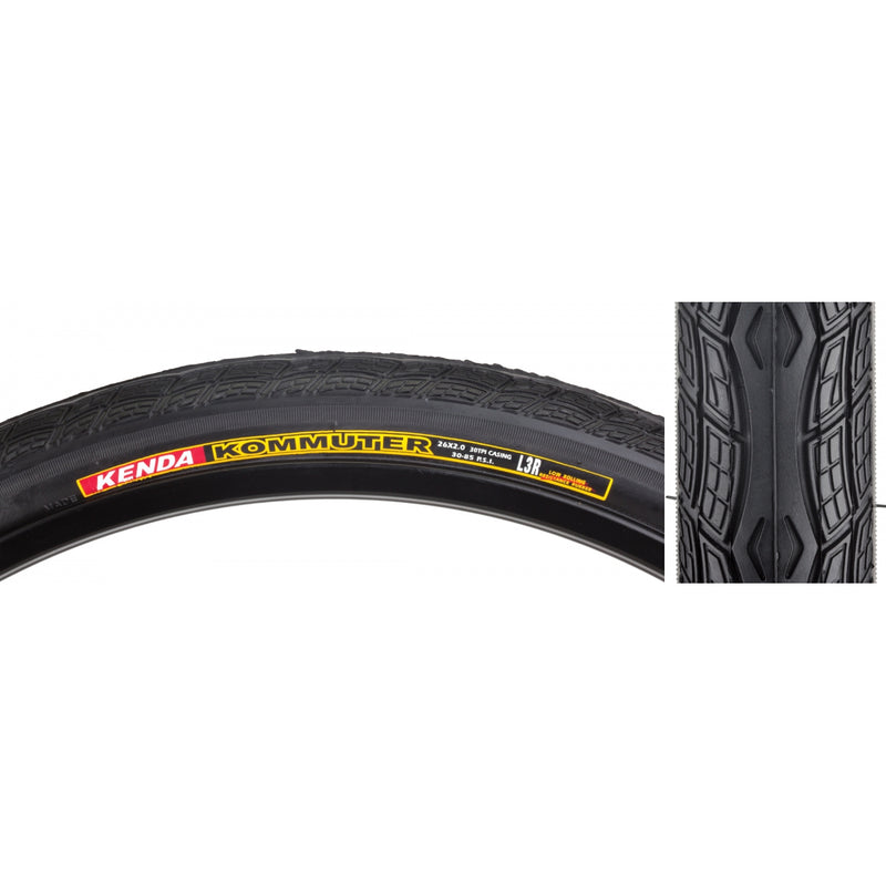 Load image into Gallery viewer, Pack of 2 Sunlite Kommuter 26x2.0 Clincher Wire TPI 65 Black/Bsk Reflective
