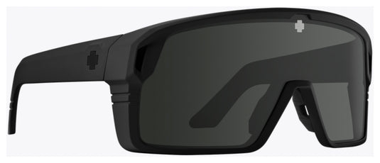 SPY+ Monolith Sunglasses Matte Blk Happy Gray Green w/ Blk Spectra Mirror Lenses