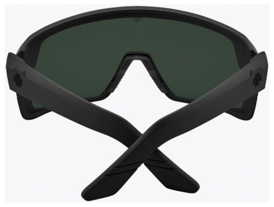SPY+ Monolith Sunglasses Matte Blk Happy Gray Green w/ Blk Spectra Mirror Lenses