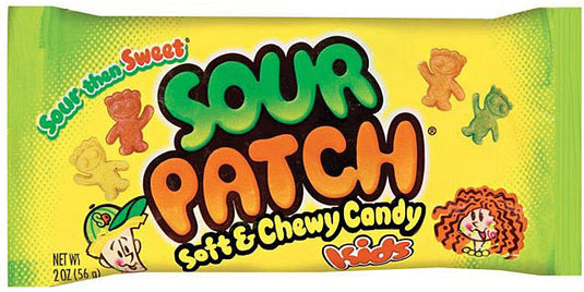 Sour Patch Kids 2 oz Tangy & Sweet Chewy Candy - Soft, Chewy