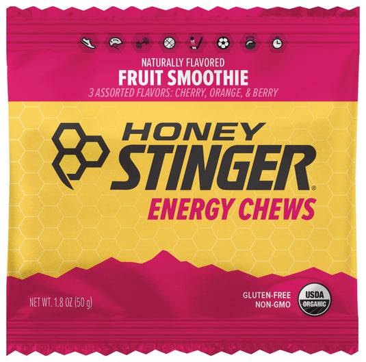 Honey Stinger Organic Energy Chews - Fruit Smoothie Flavor for Natural Energy Boost