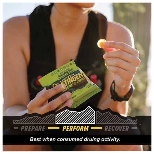 Honey Stinger Caffeinated Energy Chews - Stingerita Lime, Box of 12 Packets Pack of  12